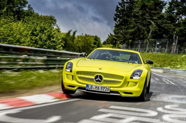 Mercedes SLS AMG Coupé Electric Drive on Nurburgring