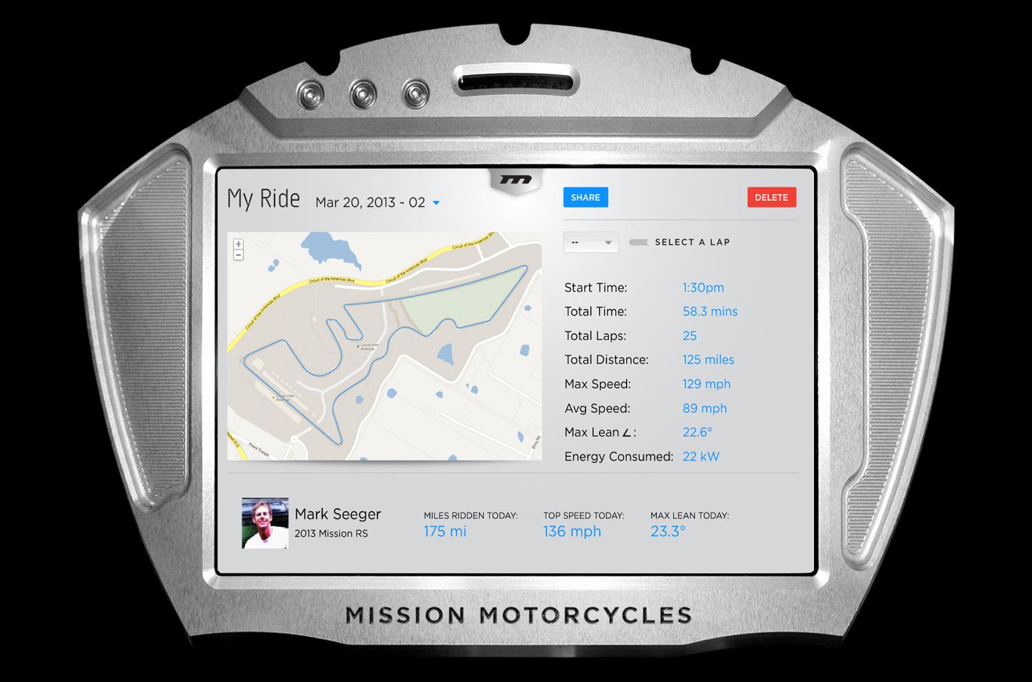 missions hot new 160hp electric motorcycles one gear plus reverse 150mph and no shifting mission moto r ride tracker screen