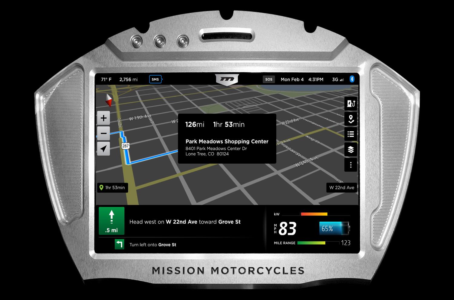 missions hot new 160hp electric motorcycles one gear plus reverse 150mph and no shifting mission moto rs dash gps map