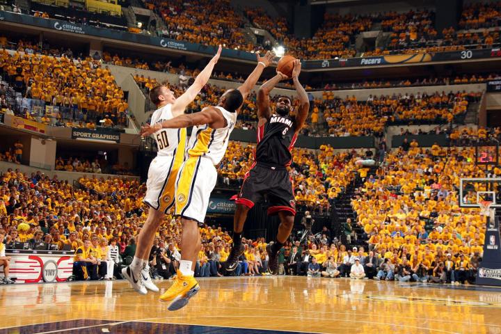 sportVu Lebron James Miami Heat and Indiana Pacers