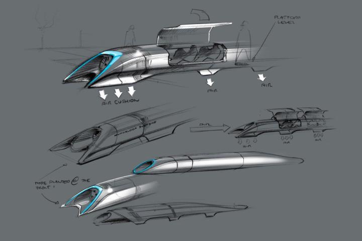 hyperloop travel concept elon musk passenger transport capsule