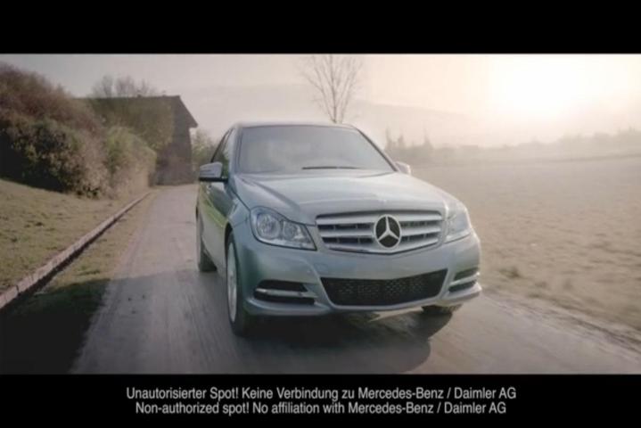 fake mercedes benz commercial features hitler being run over ad