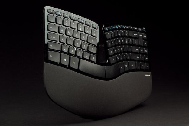Microsoft Sculpt Ergonomic Keyboard left angle
