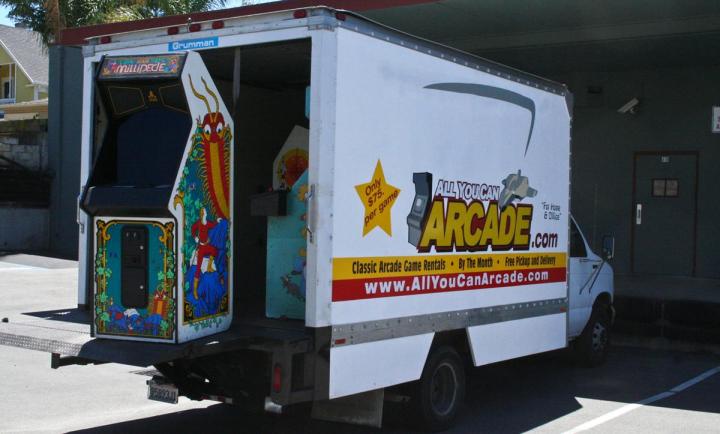 new subscription service delivers retro arcade machines to your door all you can machine truck