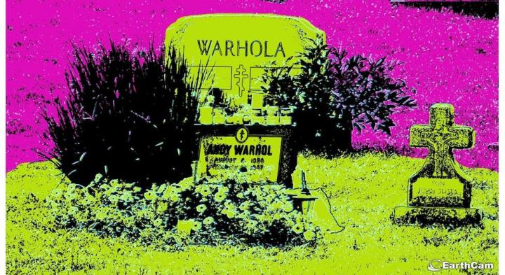 andy warhols grave now live streaming around the clock really warhol earthcam