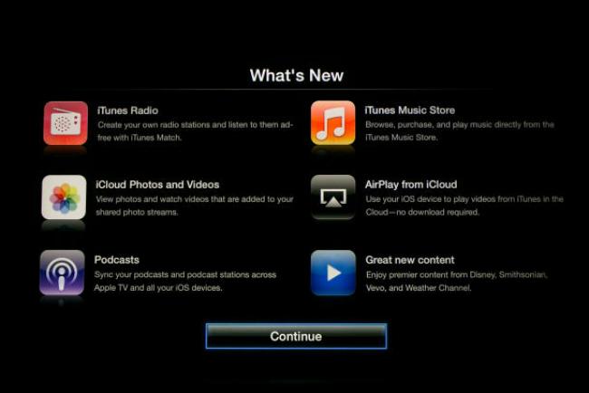 la actualización de apple tv 6 0 está activa permite la transmisión desde la pantalla de inicio de icloud