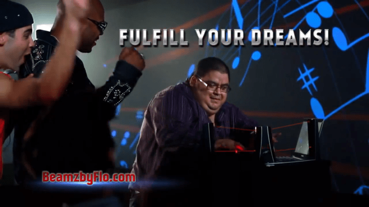 grammy nominated rapper flo rida wants to help you make music by slapping air beamz theremin