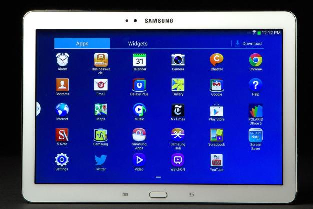 Samsung Galaxy Note 10 1 app grid
