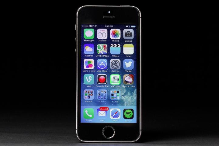 apple iphone 5s screen front ios 7