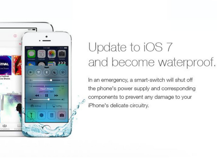 ios 7 does not make your phone waterproof