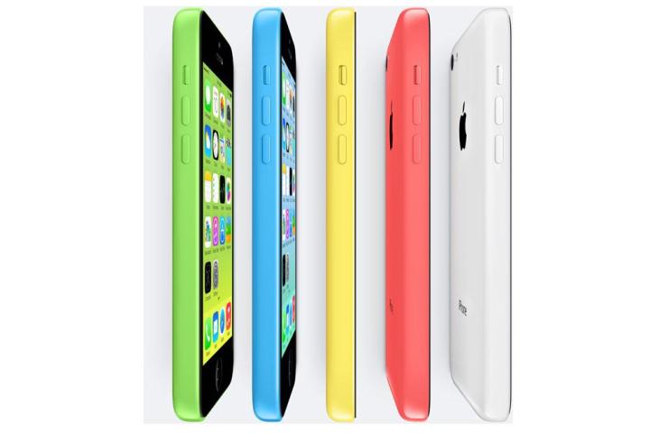 apple first iphone 5c ad phones left side