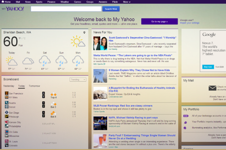 marissa mayer is going to get you back on my yahoo one rt at a time
