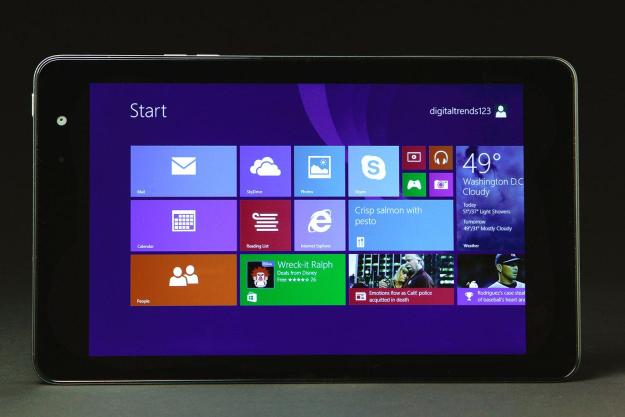 Dell Venue Pro 8 front start screen