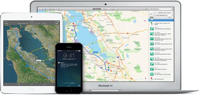 use maps mavericks send directions iphone ipad ios
