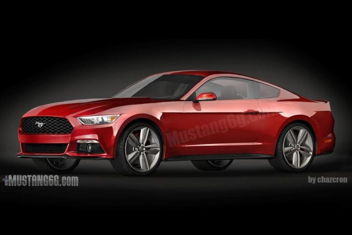 new mustang same as the old renderings of 2015 model are released mustangredfront