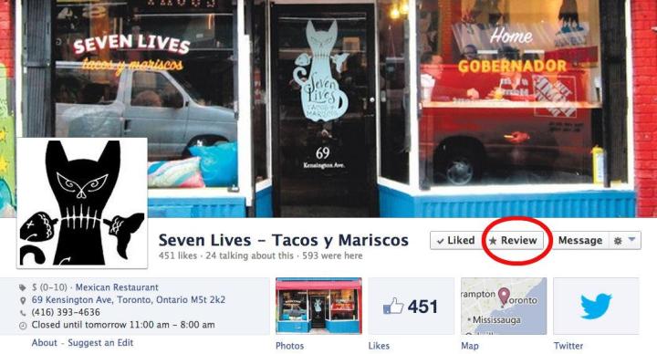 is facebook trying to dethrone yelp seven lives