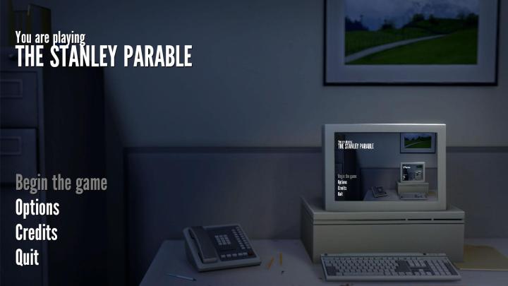 dont read about the stanley parable until you know why shouldnt start screen