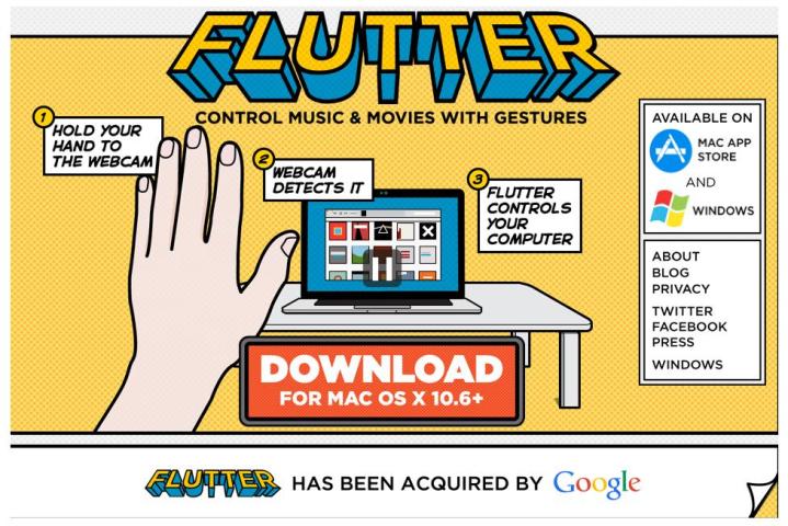 google acquires gesture recognition startup flutter