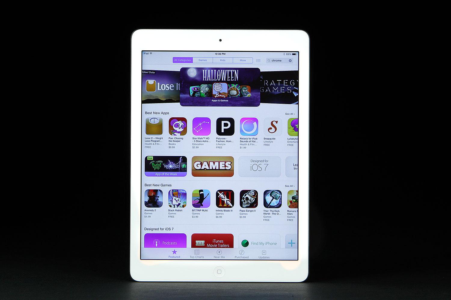 iPad air front app store