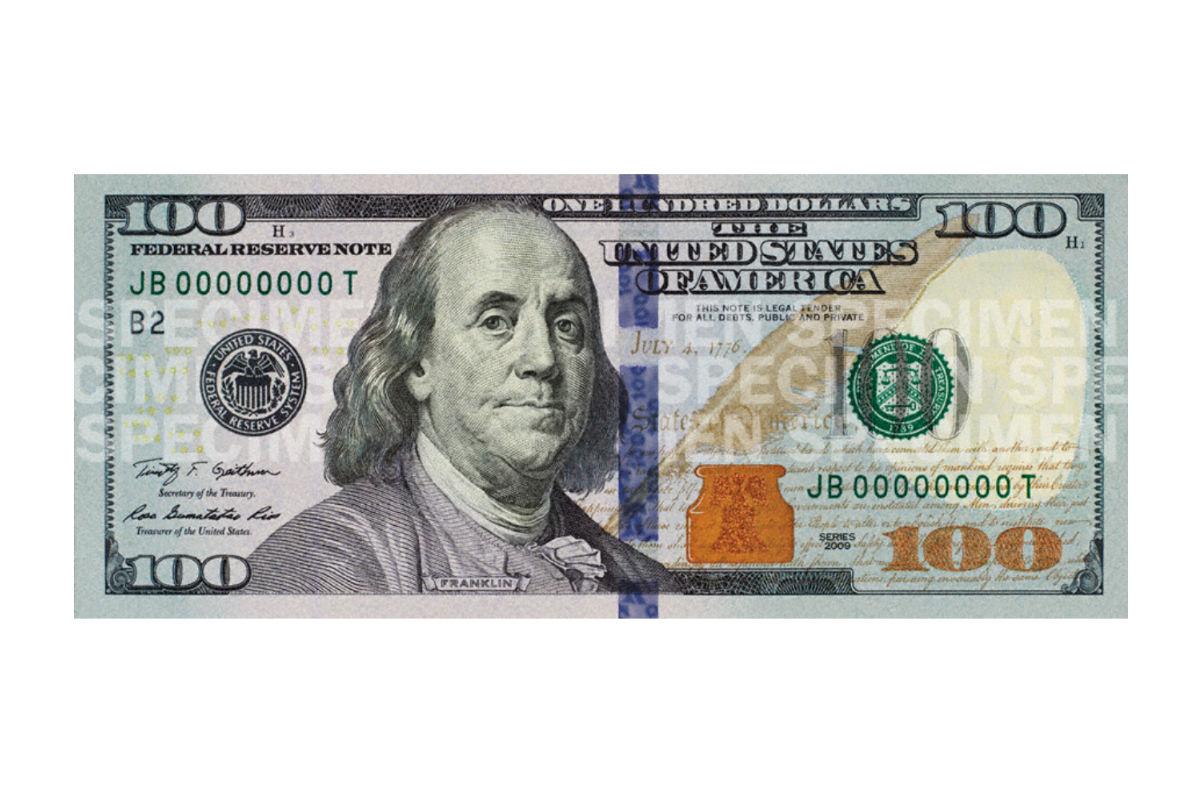 new 100 dollar bill 2013 front face
