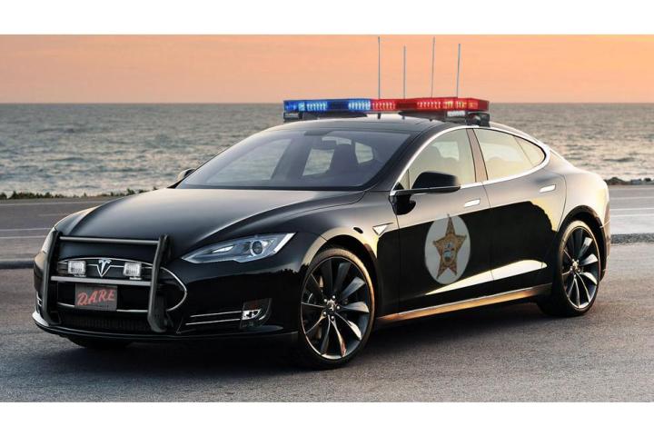will never hear coming california town considering tesla police cars cop car