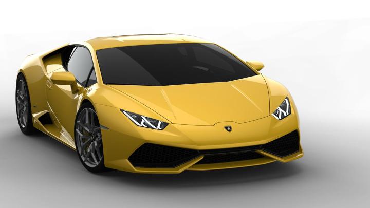 Lamborghini Huracan exterior front right yellow