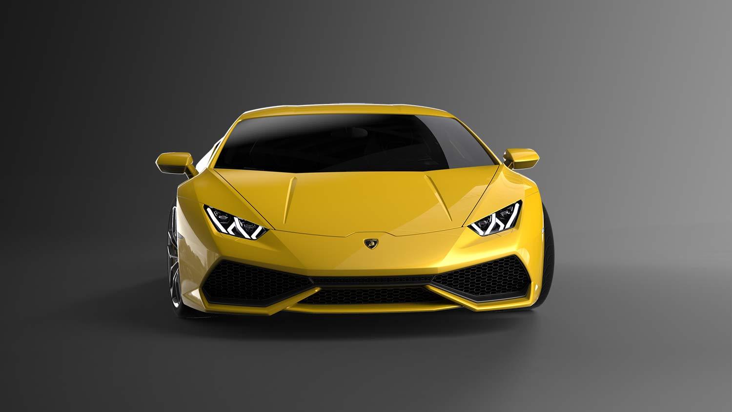 Lamborghini Huracan exterior front yellow
