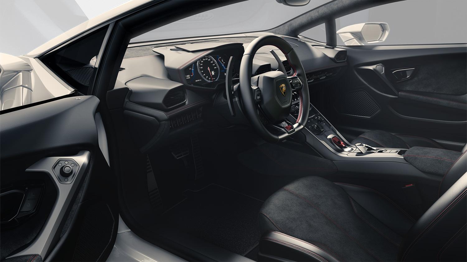 Lamborghini Huracan interior front silver