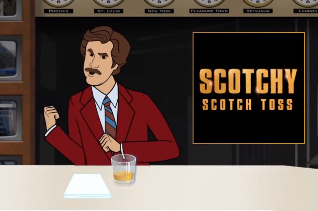 anchorman 2 scotchy scotch toss mobile game