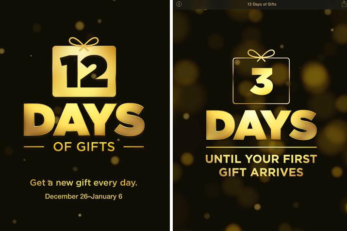 apple includes us annual 12 days gifts app xmas
