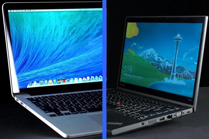 apple macbook pro 13 retina vs lenovo thinkpad t440s compare comparison specs compared macpro13vst440s2