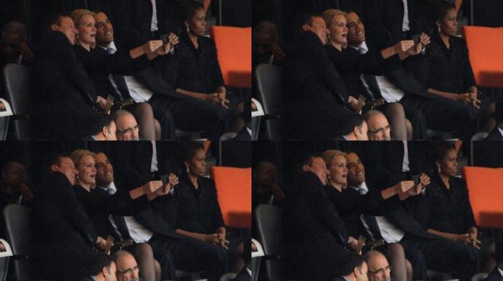 obama takes funeral selfie internet collapses like dying star collage