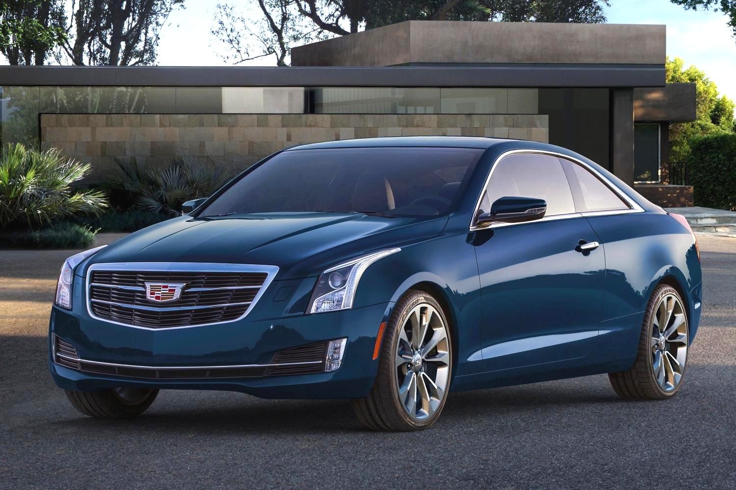 2015 Cadillac ATS Coupe news front left blue