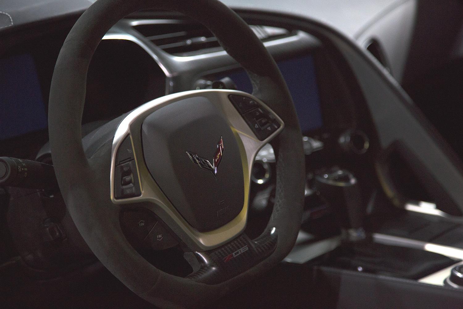 2015 Chevrolet Corvette Z06 steering wheel macro