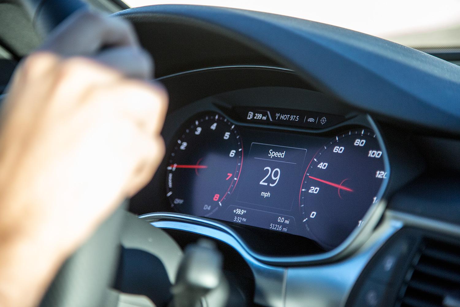 Audi A7 Autonomous speedometer