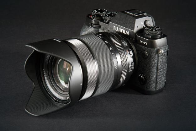 Fujifilm X-T1 camera front lens angle