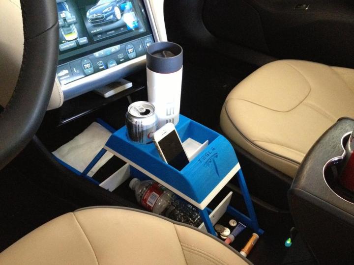 cup holder tesla model s 3d print one glue x acto knife included img 0365 display large