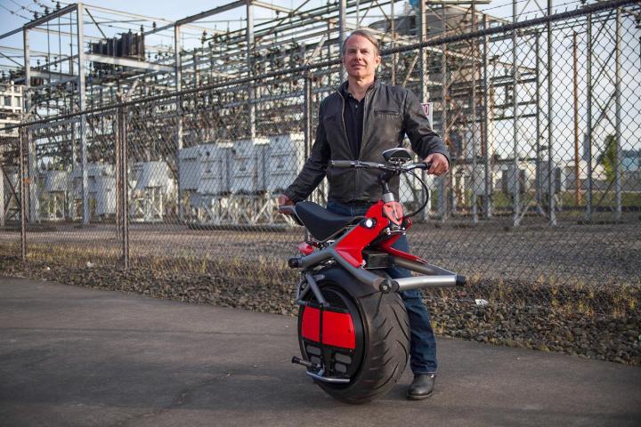test riding the ryno self balancing one wheeled electric motorcycle motors chris hoffmann