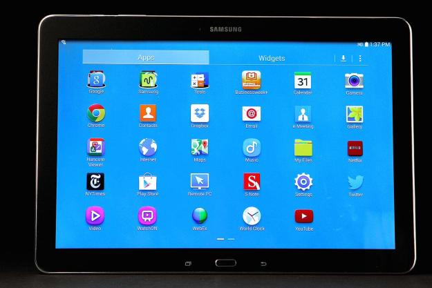 Samsung Galaxy 12.2 front app grid