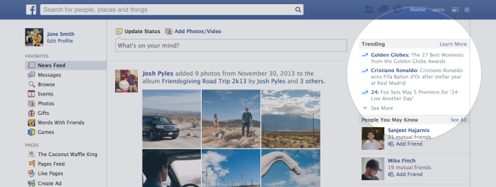facebook debuts trending feature similar to twitter 1