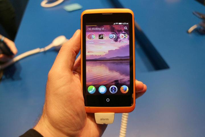 Alcatel OneTouch Fire Firefox OS front home