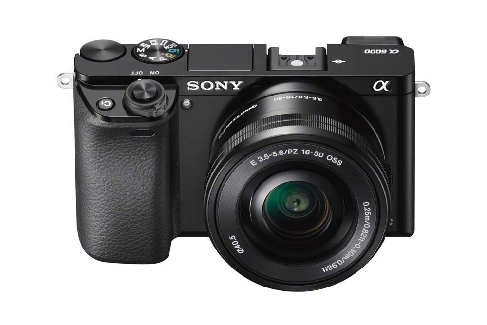 sony unveils alpha a6000 mirrorless camera ilce 6000 wselp1650 front top black 1200