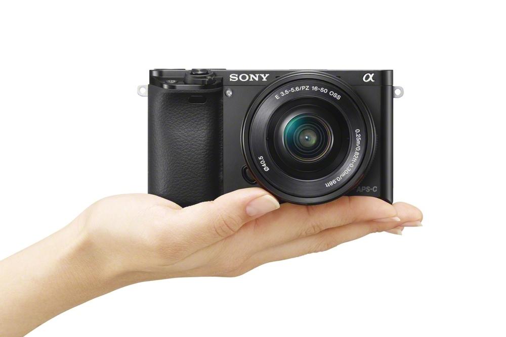 sony unveils alpha a6000 mirrorless camera ilce 6000 wselp1650 on hand black 1200