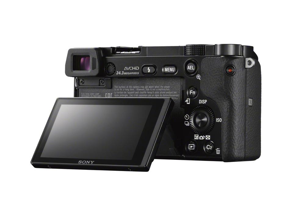 sony unveils alpha a6000 mirrorless camera ilce 6000 wselp1650 tilt up black 1200