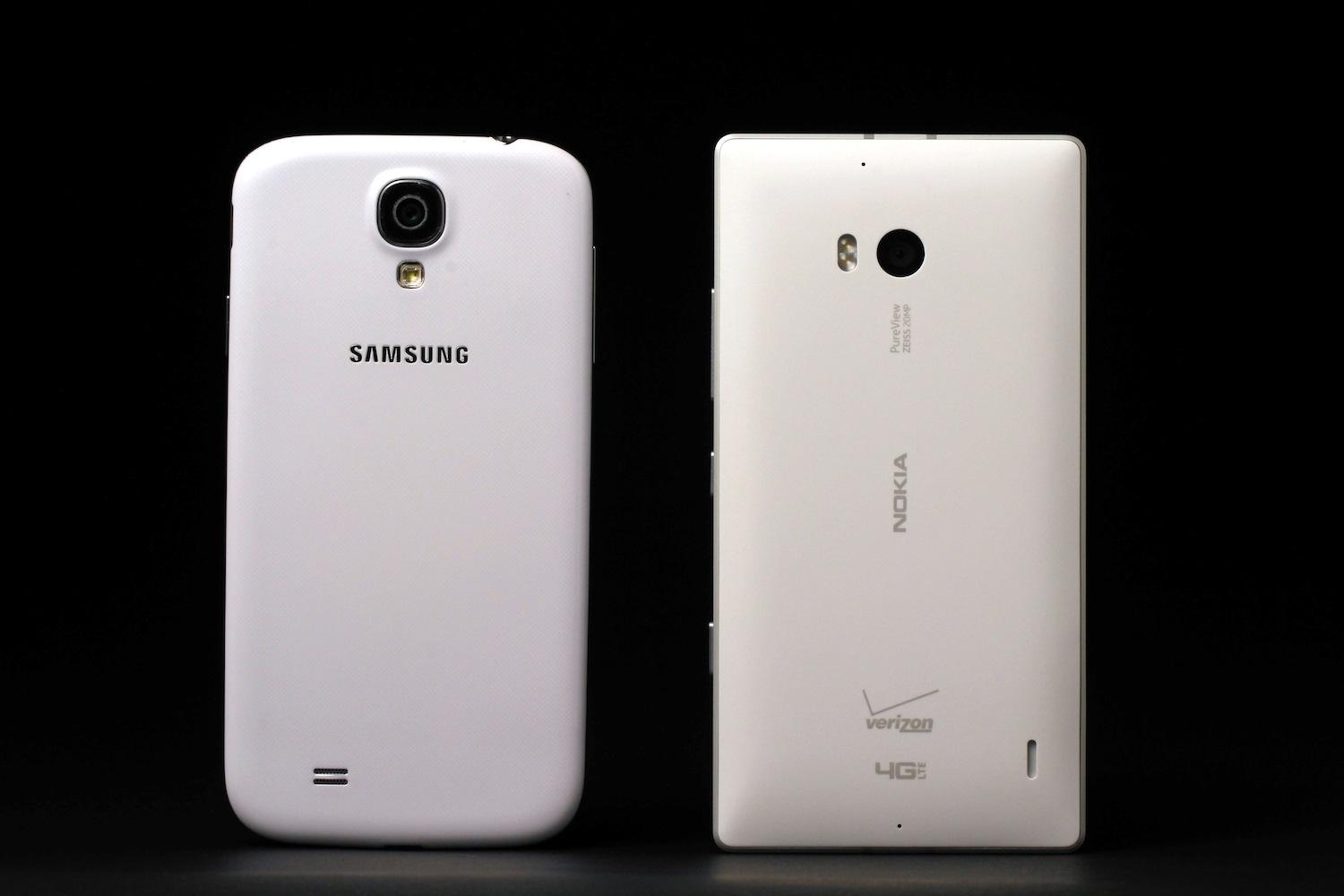 nokia lumia icon vs iphone 5s galaxy s4 next to a google edition