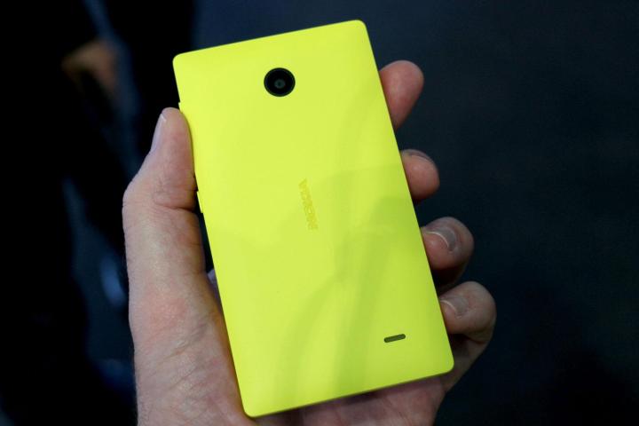 Nokia X Series yellow back angle full