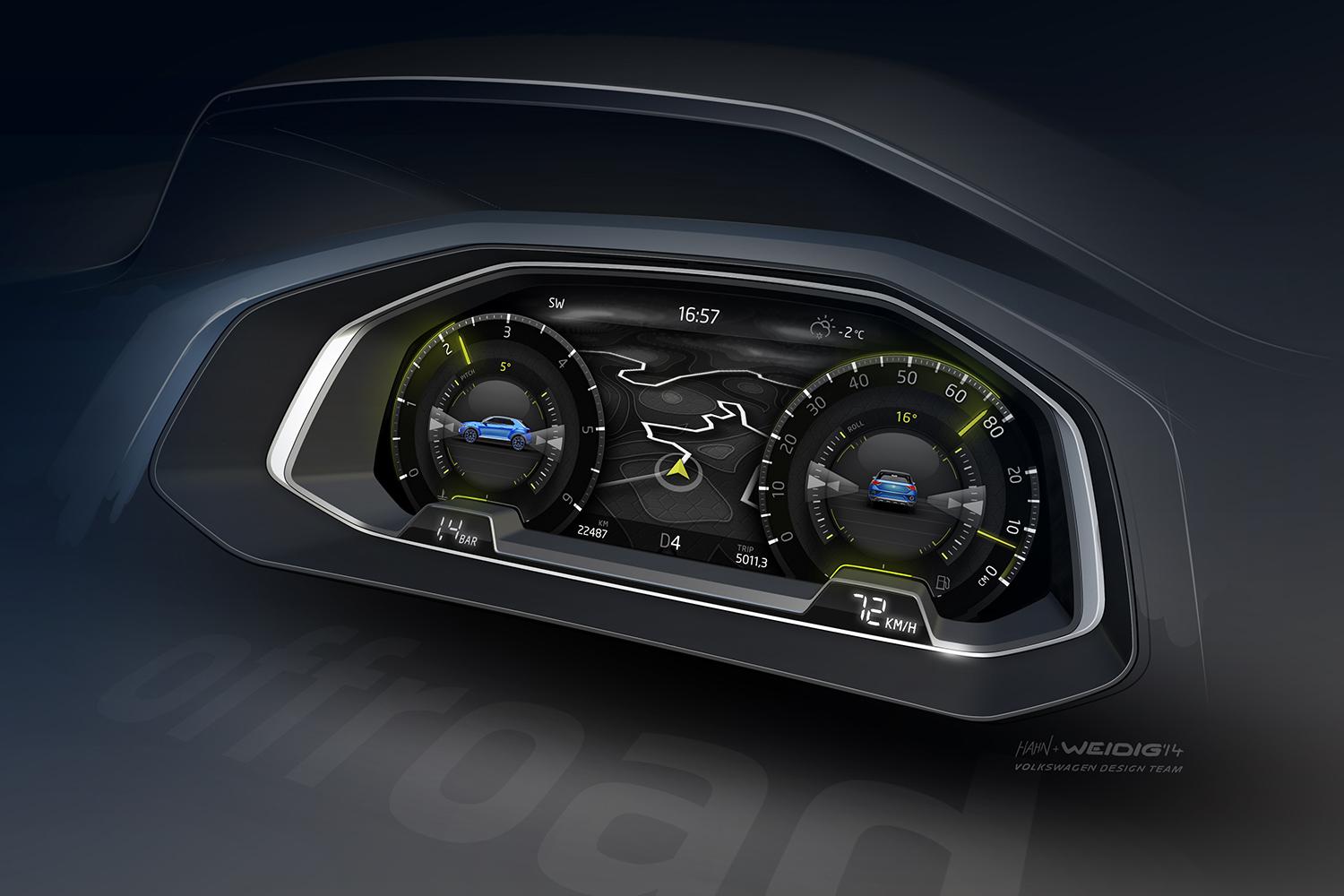 Volkswagen T ROC concept instrument panel