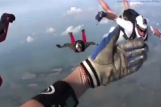 skydiver loses consciousness free fall captured on video james lee skydive