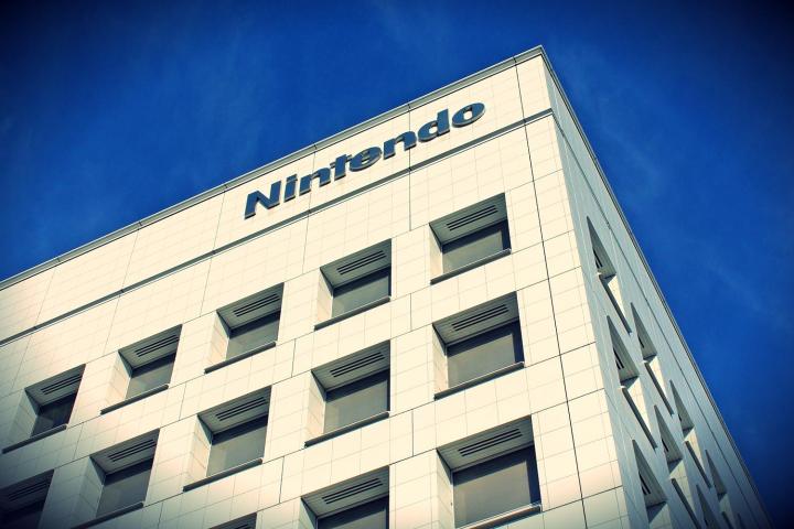An office building with the Nintendo logo on top.