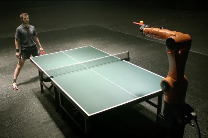 table tennis champ to take on ping pong playing robot